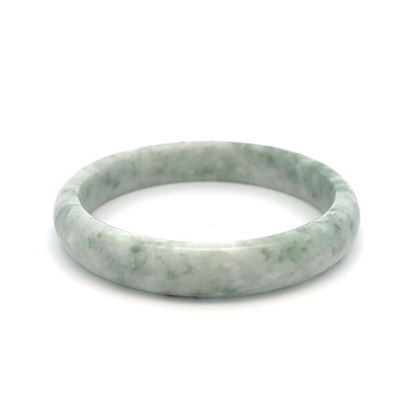 Natural Jade Gemstone Bangle Bracelet Size 7.5 inches - Picture 1 of 10